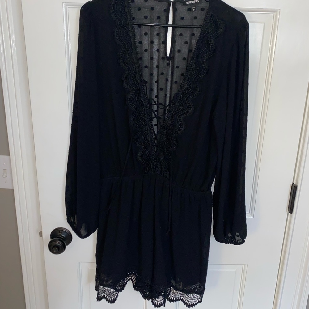 express v neck romper